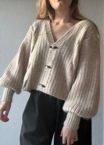 Largo Cardi Knitting Pattern - Draped Cardigan with Cables